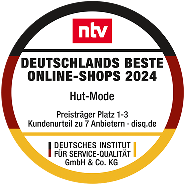 nTV Deutschlands Beste Onlineshops 2024 Hut-Mode Platz 1-3